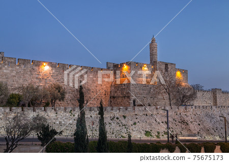 The Jerusalem Citadel at Night The Jerusalem Citadel at Night 75675173