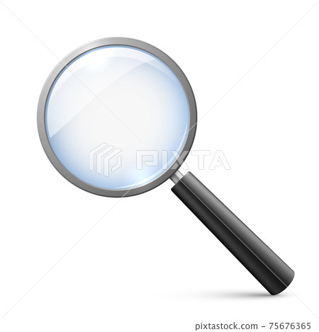 Magnifying glass isolated on white illustration Magnifying glass isolated on white illustration 75676365