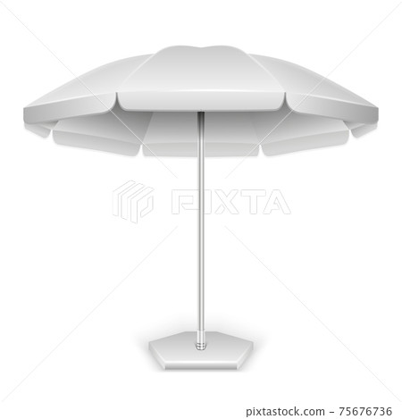 White outdoor beach, garden umbrella, parasol White outdoor beach, garden umbrella, parasol 75676736