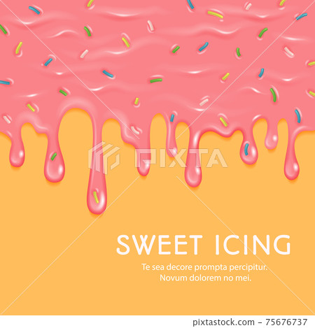 Dripping pink sweet donut glaze background Dripping pink sweet donut glaze background 75676737