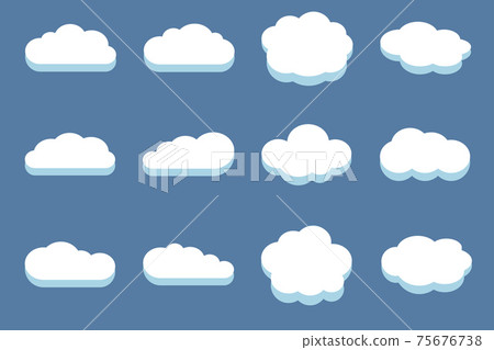 Set of clouds in the blue sky Set of clouds in the blue sky 75676738