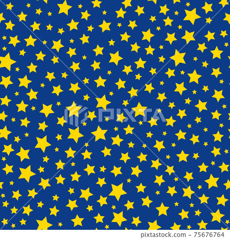 Golden stars blue sky seamless pattern Golden stars blue sky seamless pattern 75676764