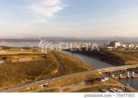 [石川縣卡庫庫郡]“日落橋內河田/風車”內河田海灘/內河田海灘/內河田沙丘風光＃2 75677501