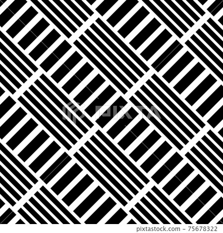 Abstract geometric black and white seamless pattern for web page, textures, card, poster, fabric, textile. Monochrome graphic repeating design. Modern minimalist stylish squared ornament. 75678322