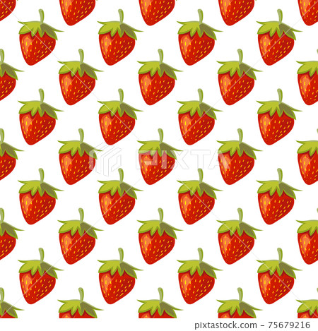 Red strawberries seamless pattern Red strawberries seamless pattern 75679216