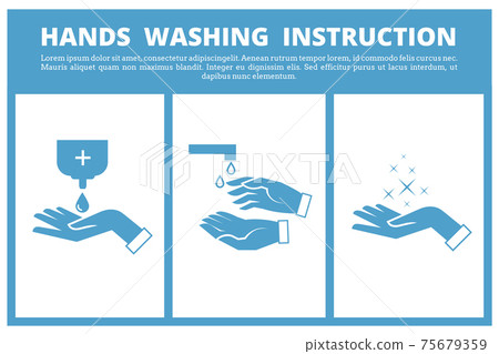 Hands washing medical instruction Hands washing medical instruction 75679359