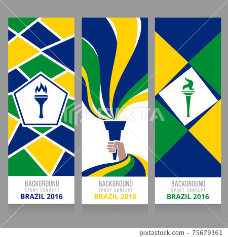 banners flyers with torch flame banners flyers with torch flame 75679361
