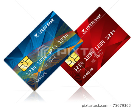 Credit card isolated on white illustration Credit card isolated on white illustration 75679363