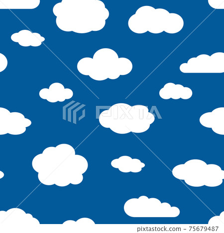 Blue sky and white clouds seamless pattern Blue sky and white clouds seamless pattern 75679487