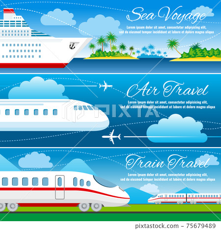 Summer travel horizontal banners set Summer travel horizontal banners set 75679489