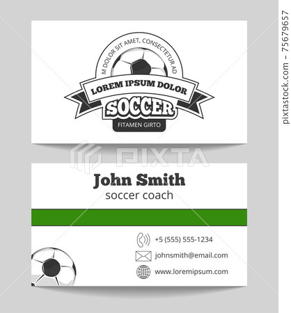 Soccer club business card Soccer club business card 75679657