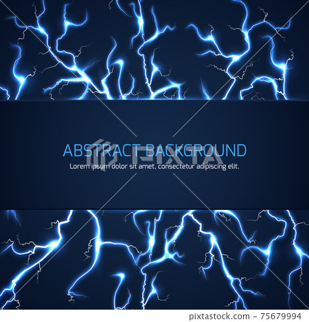 Abstract background with lightnings and text 75679994