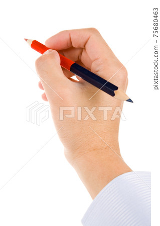 red and blue pencil red and blue pencil 75680463