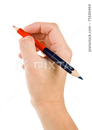 red and blue pencil red and blue pencil 75680464