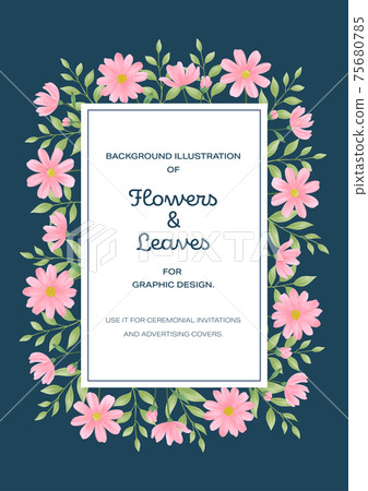 Background template with pink flowers 75680785