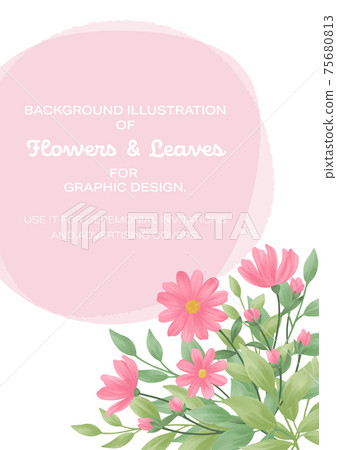 Background template with pink flowers 75680813