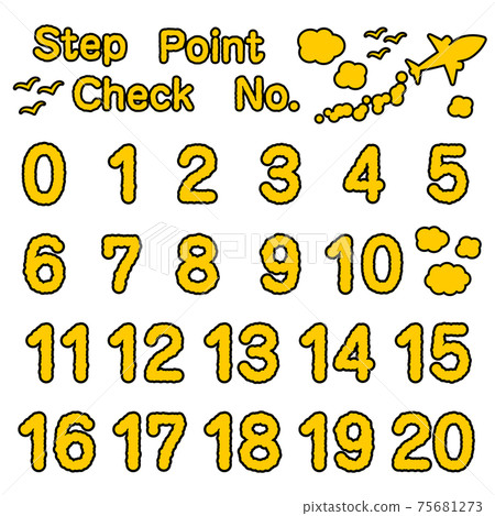 Cloud number icon set 4 (2 colors) 75681273