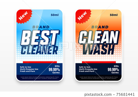 detergent wash labels design set of two 75681441