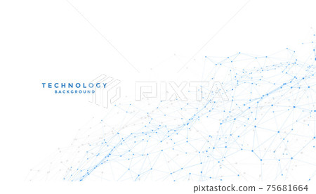 white background with low poly digital lines connection white background with low poly digital lines connection 75681664