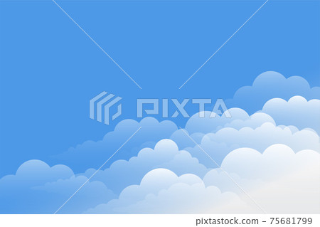 gorgeous clouds background with blue sky design - Stock Illustration ...