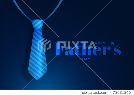 blue realistic tie happy fathers day background - Stock Illustration ...