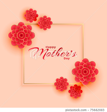 flower decoration frame for happy mothers day 75682083