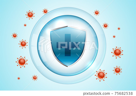 coronavirus covid-19 protection shield for medical purpose 75682538