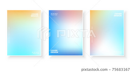 Colorful modern gradient covers template design set Colorful modern gradient covers template design set 75683167