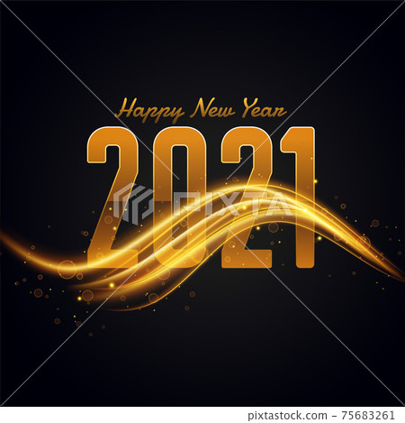 2021 happy new year background with golden light streak 2021 happy new year background with golden light streak 75683261