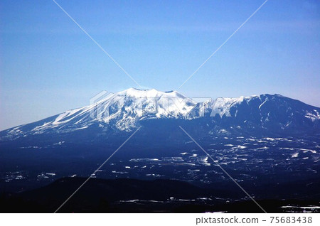 Mt. Asama snow mountain winter scenery Mt. Asama snow mountain winter scenery 75683438