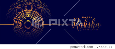 happy raksha bandhan traditional indian festival banner design 75684045