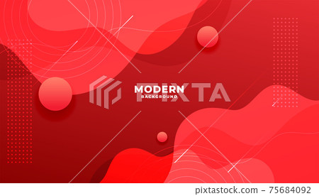 modern fluid red gradient banner with curve shapes - Stock Illustration ...