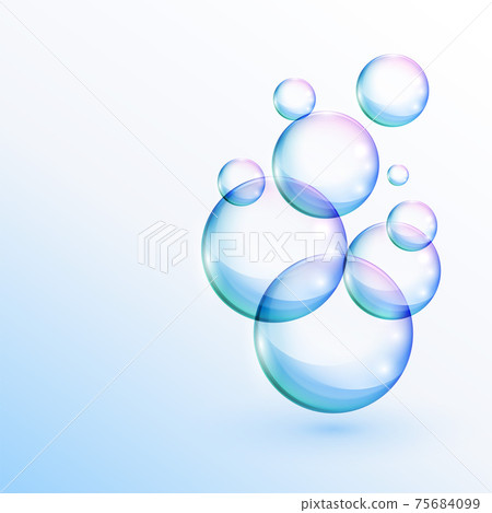 water or soap bubbles floating background design - Stock Illustration ...