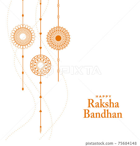 elegant raksha bandhan festival background with rakhi 75684148