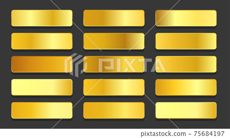 yellow gold gradients metallic gradients set design 75684197