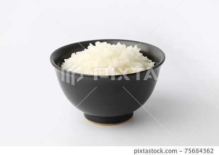 飯白飯飯碗白色背景 75684362