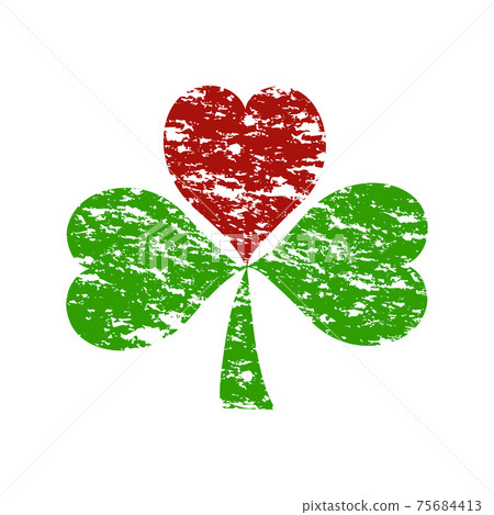 clover with heart. St. Patrick's day celebration   75684413