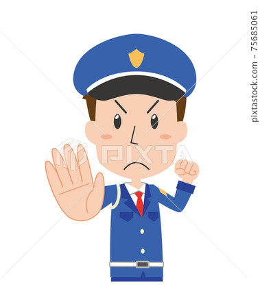 男保安擺姿勢停止 75685061