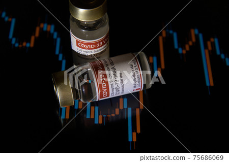 Vaccine and economic concept image 75686069