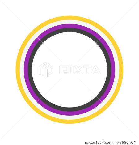 The circle with non binary colors. Isolated Vector Illustration 75686404