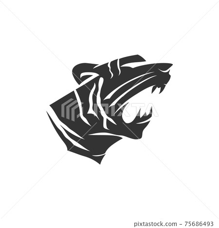 Tiger head Strong Animal mascot Illustration Template Isolated Tiger head Strong Animal mascot Illustration Template Isolated 75686493