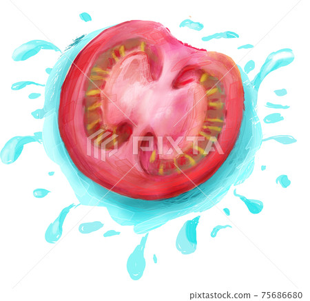 番茄和水粉畫 75686680