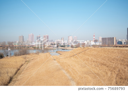 From near Iwabuchi Watergate Baseball Field / Shimo, Kita-ku, Tokyo 75689793