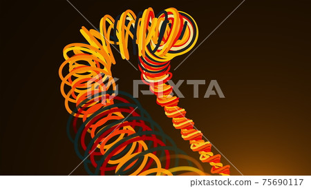 Spring Spiral Line Pattern Spiral spring of lines, computer generated. 3d... - Stock Illustration ...