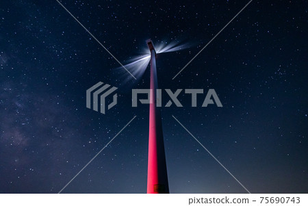 Night sky wind power generator 75690743