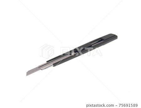 stainless steel cutter knife isolated on white background 75691589
