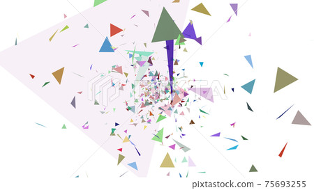 CG triangle fluttering colorful triangular confetti CG triangle fluttering colorful triangular confetti 75693255