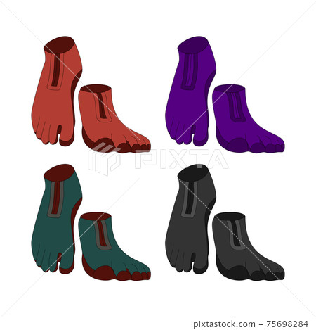 Innovative trendy footwear with five toes providing barefoot experience. Great for sport and casual use. Innovative trendy footwear with five toes providing barefoot experience. Great for sport and casual use. 75698284