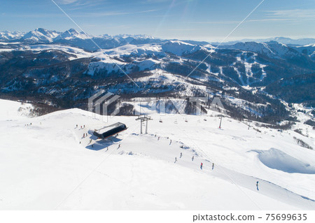 Aerial view of the ski resort in Kolashin Aerial view of the ski resort in Kolashin 75699635