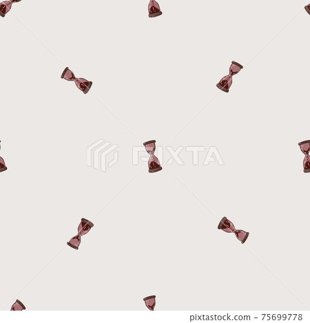 Minimalistic seamless doodle pattern with abstract simple hourglass elements. Light grey background. Minimalistic seamless doodle pattern with abstract simple hourglass elements. Light grey background. 75699778